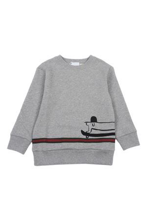 felpa in cotone grigio GUCCI KIDS | 569693XJHCA1183